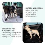 Adjustable Dog Seat Belt with Travel Bowl - 2 Pack