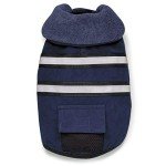 Blue Fleece-Lined Reflective Dog Jacket, Small