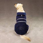 Blue Fleece-Lined Reflective Dog Jacket, Small