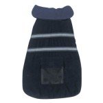 Blue Fleece-Lined Reflective Dog Jacket, Small