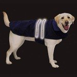 Blue Fleece-Lined Reflective Dog Jacket, Small