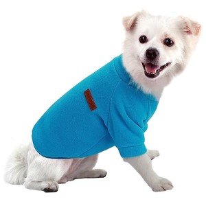 Cozy Medium Dog Fleece Hoodie in Blue