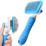Self-Cleaning Dog Grooming Brush with Smooth Handle