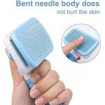 Self-Cleaning Dog Grooming Brush with Smooth Handle