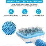 Self-Cleaning Dog Grooming Brush with Smooth Handle