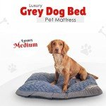 Cozy Large Washable Dog Bed - Grey 80x60cm
