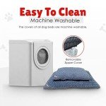 Cozy Large Washable Dog Bed - Grey 80x60cm