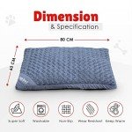 Cozy Large Washable Dog Bed - Grey 80x60cm