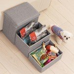 Multi-Level Dog Stairs with Storage - Grey