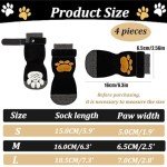 4-Pack Non-Slip Dog Socks with Adjustable Straps