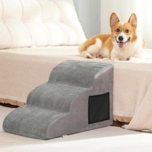Dog Steps for Bed and Sofa - Grey