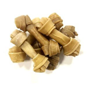 Small Knotted Rawhide Bones - Pack of 20