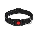 Adjustable Reflective Neoprene Dog Collar - Black