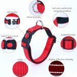 Adjustable Reflective Neoprene Dog Collar - Black