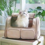 FUKUMARU Pet Carrier with Mesh Windows and Pockets