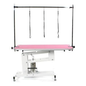 Heavy Duty Hydraulic Dog Grooming Table - Pink