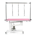 Heavy Duty Hydraulic Dog Grooming Table - Pink