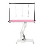 Heavy Duty Hydraulic Dog Grooming Table - Pink