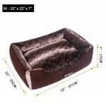 JOYELF Medium Washable Dog Bed with Toys