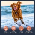 Waterproof Dog Boots with V-Tongue, 4 Pcs XL