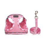 DORAMIO Soft Mesh Step-in Dog Harness & Leash Set