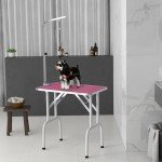 Foldable 32" Dog Grooming Table in Pink