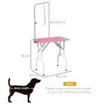 Foldable 32" Dog Grooming Table in Pink