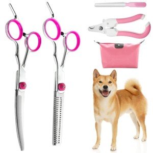 4-in-1 Dog Grooming Scissors with Pouch