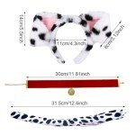 Dalmatian Dog Costume Set with Ears and Tail