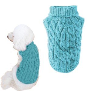Warm Blue Puppy Sweater for Small Dogs