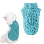 Warm Blue Puppy Sweater for Small Dogs