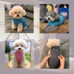 Warm Blue Puppy Sweater for Small Dogs