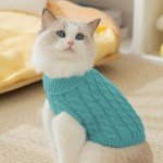 Warm Blue Puppy Sweater for Small Dogs