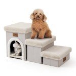 Cozy Pet Stairs with Storage for Small Dogs