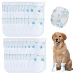 20-Pack Waterproof Disposable Dog Boots for Paws