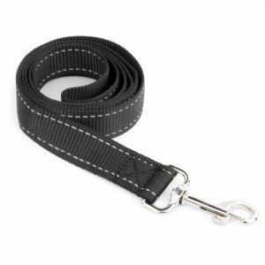 KCT Reflective Black Nylon Dog Leash 1.2m