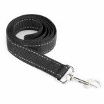 KCT Reflective Black Nylon Dog Leash 1.2m