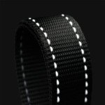 KCT Reflective Black Nylon Dog Leash 1.2m