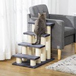 Pawhut 4-Step Pet Stairs for Dogs and Cats