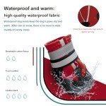 Muecleao Waterproof Dog Boots with Reflective Straps