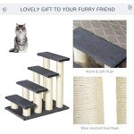 Pawhut 4-Step Pet Stairs for Dogs and Cats