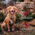 Muecleao Waterproof Dog Boots with Reflective Straps