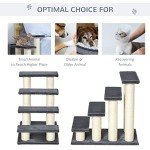 Pawhut 4-Step Pet Stairs for Dogs and Cats