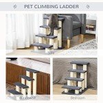 Pawhut 4-Step Pet Stairs for Dogs and Cats