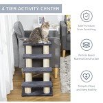 Pawhut 4-Step Pet Stairs for Dogs and Cats