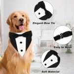Formal Dog Tuxedo Suit with Bow Tie Collar