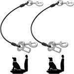 Dog Car Harness and Seatbelt - 2 Pack Black