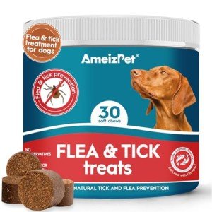 AmeizPet Flea and Tick Chewable Tablets for Dogs