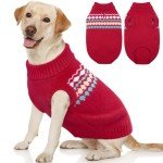 Cozy Christmas Red Dog Sweater - Medium & Large