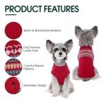 Cozy Christmas Red Dog Sweater - Medium & Large